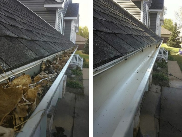 gutter vacuum cleaning